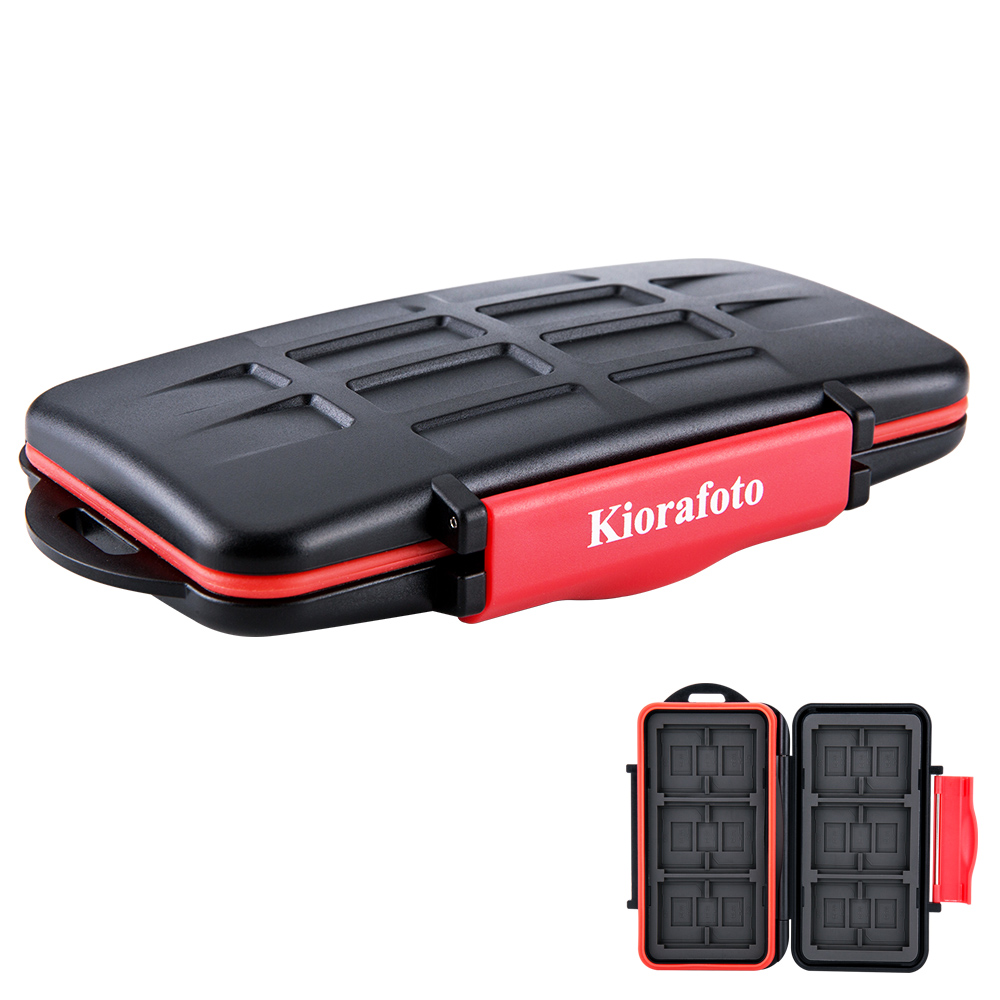 Kiorafoto Memory Card Case Holder Tough & Slim Bundle : Tough Case for 12 SD Slim Holder for 2 SD 4 MicroSD TF 12 MicroSD TF 